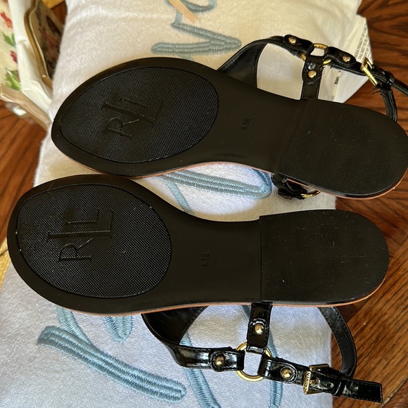 Ralph Lauren Women's Sandals - Black - US 8.5 - Picture 3 of 8